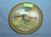 German scene historical plate marked Schramberg