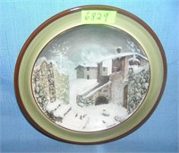 German scene historical plate marked Schramberg