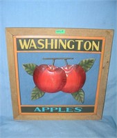 Washington Apples all metal and wood crate style w