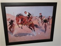 Framed print  "Turn him loose" by Frederic