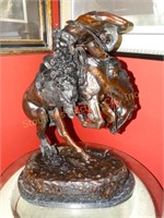 Frederic Remington Bronze sculpture, "The Rattle