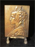 Alsace Medal Bronze Art, G. PrudHomme 1919 2" x 2