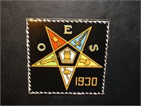 1930 Order of the Eastern Star ceramic trivet,