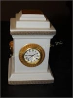 Versace Rosenthal Gorgona porcelain clock, 5"h
