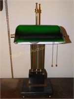Bankers Lamp, has marble base, 19"h
