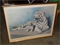 Mohini & Cub framed, signed and numbered print by