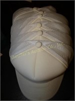 8 new Nissin Men's ball caps, white