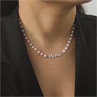 NEW Fashion Letters Mama Imitation Pearl Necklace