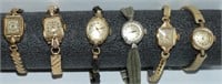 6 Vintage Ladies Watches Favre-Leuba Longines +++