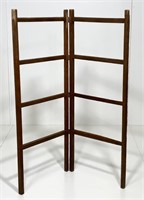 Oak quilt rack, 48" tall, two 19" sides (folds