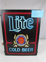 Miller Lite Beer Neon Light 1982