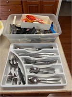 Stainless flatware and miscellaneous kitchen items