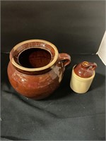 Two brown crock/ jug