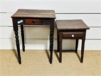 (2) Single Drawer Side Tables