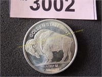 Uncirculated one ounce .999 silver round