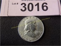 Uncirculated 1963 D Franklin silver half dollar
