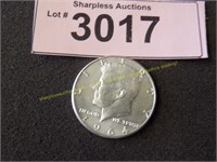 Uncirculated 1964 Kennedy silver half dollar