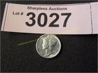 Uncirculated 1945 S Mercury silver dime