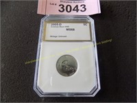 2005 D uncirculated graded coin