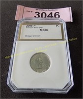2005 P uncirculated graded coin