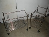 (2) Wire Shelves  largest - 26x13x25
