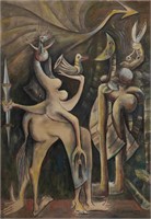 Wifredo Lam (1902-1982), Oil on Canvas