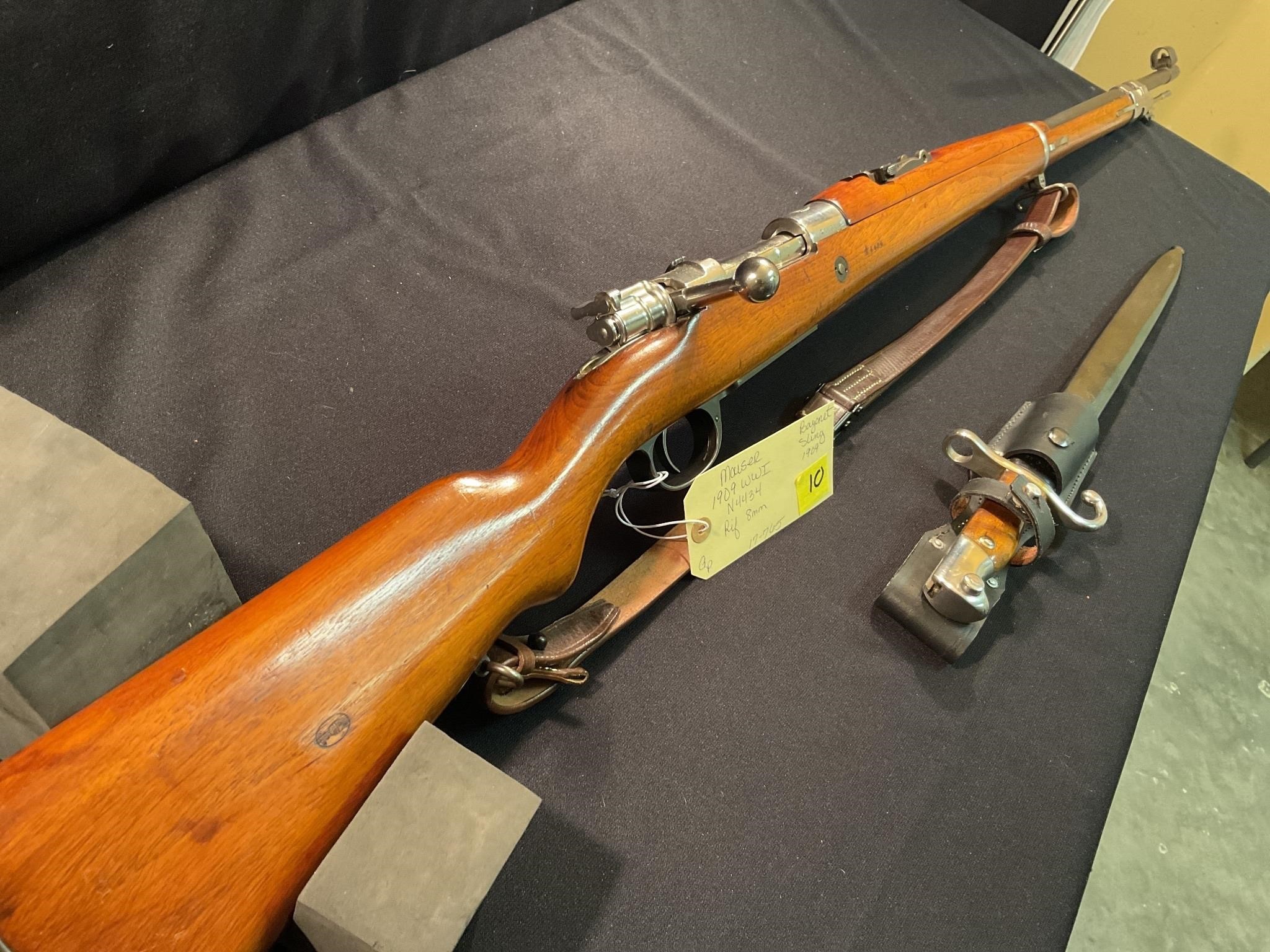 Mauser 1909 WWII 8mm Bayonet & Sling