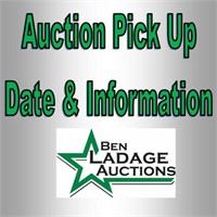 Auction Pickup: Tuesday  April 9th - 3:00pm-6:00pm