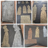 Bunch of Brass Rubbings from England