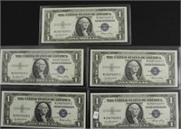 5  CH BU CONSEC. SERIAL # SILVER CERTIFICATES