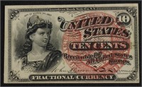 1863 CHOICE BU US FRACTIONAL 10 CENTS