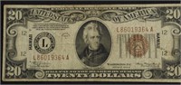 WW2 20 $ EMERGENCY HAWAII NOTE VF