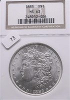 1883 NGC MS63 MORGAN DOLLAR