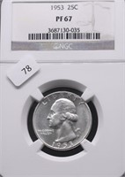 1953 NGC PF67 WASHINGTON QUARTER