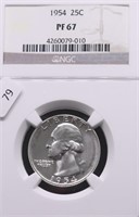 1954 NGC PF67 WASHINGTON QUARTER