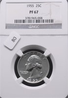 1955 NGC PF67 WASHINGTON QUARTER