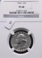 1964 NGC PF68 WASHINGTON QUARTER