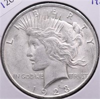 1923 PEACE DOLLAR AU