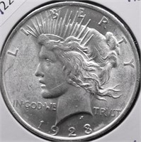 1923 CHOICE BU PEACE DOLLAR