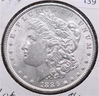 1886 CHOICE BU MORGAN DOLLAR