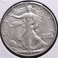 1943 WALKI G HALF DOLLAR AU