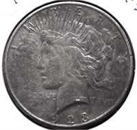 1923 S PEACE DOLLAR VF