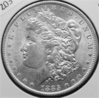 1885 O MORGAN DOLLAR AU