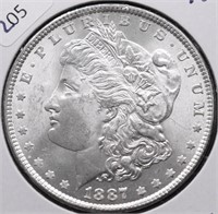 1887 CHOICE BU MORGAN DOLLAR