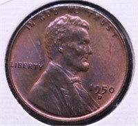 1950 D GEM BU LINCOLN CENT