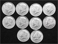 10 40 % SILVER HALF DOLLARS