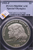1995 P PCGS PF69DC SPECIAL OLYMPIC SILVER DOLLAR