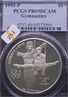 1995 P PCGS PF69DC GYMNASTICS SILVER DOLLAR