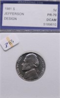 1981 S IGS PF70DC JEFFERSON NICKEL