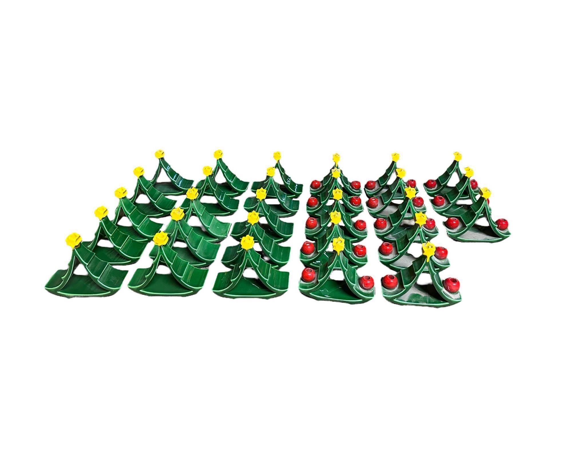 Vintage Ceramic Christmas Tree Candle Holders